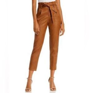Lucy Paris Faux Leather Paper bag Pants